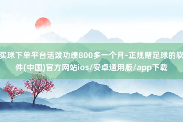 买球下单平台活泼功绩800多一个月-正规赌足球的软件(中国)官方网站ios/安卓通用版/app下载